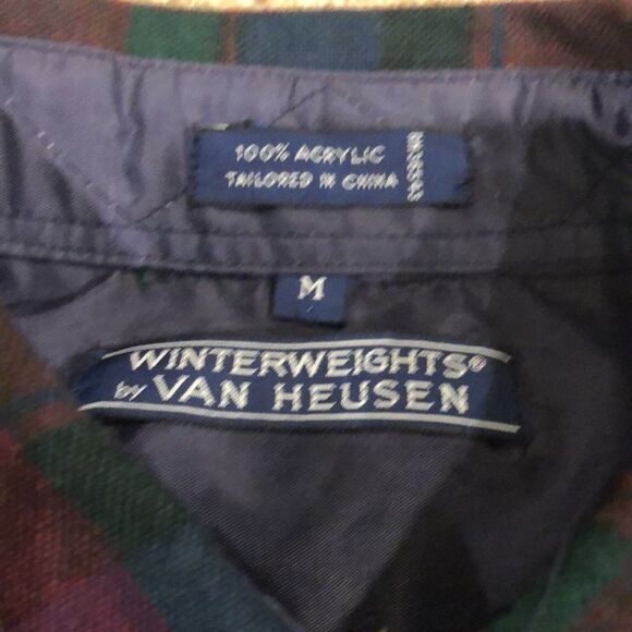 Nwt WinterWeights by Van Heiden plaid button down shirt size medium. - Picture 2 of 4